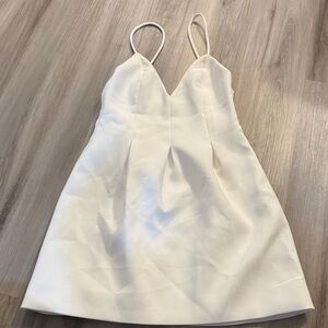 Zara White Mini Dress with Spaghetti Straps-perfect bridal dress